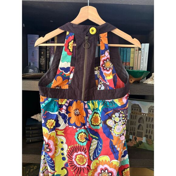 Vintage Uncle Frank Retro Multicolor Floral Mini Dress Size Small - Picture 6 of 6